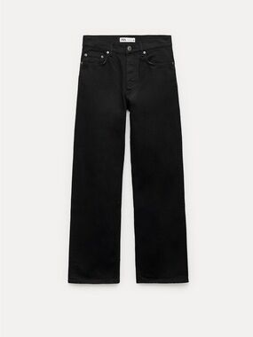 ZARA Black Straight-Leg Jeans